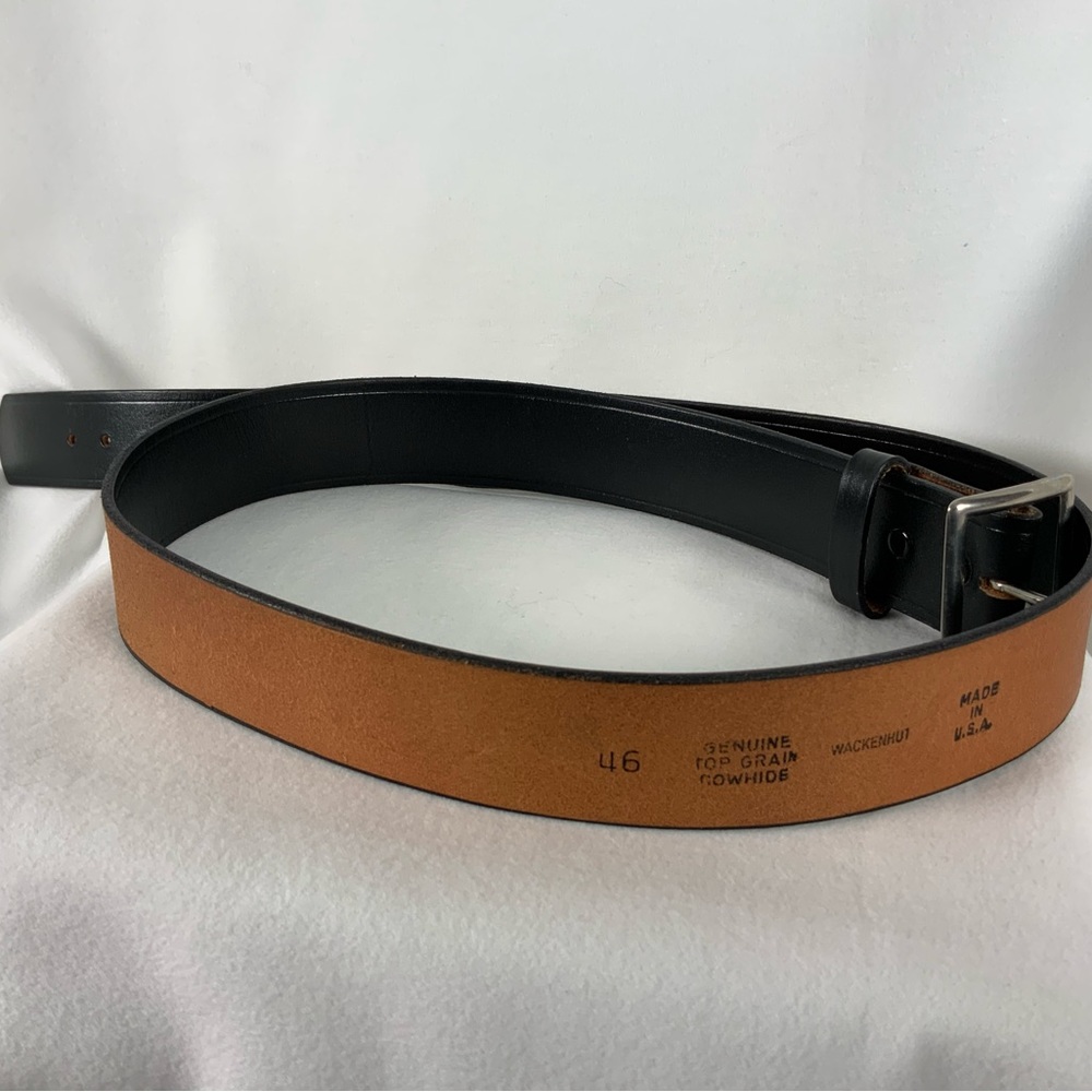 Wackenhut Work Belt Black Leather Wide Men's Size 46 NWOT - Picture 3 of 6